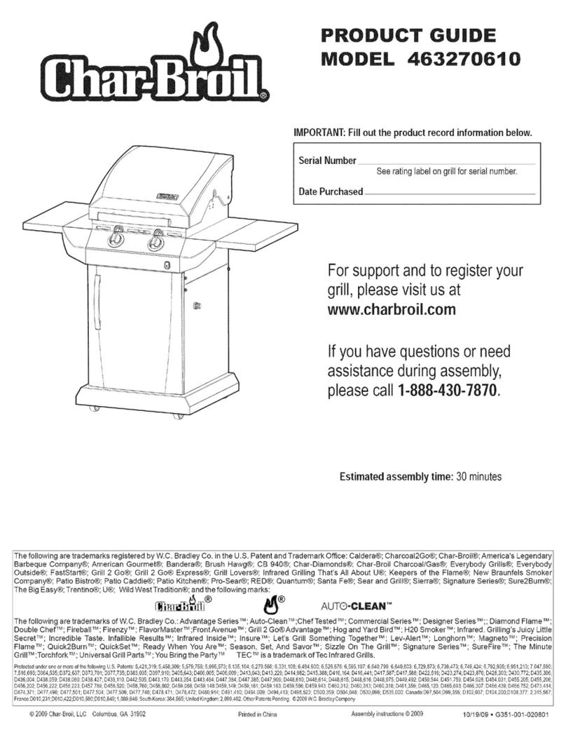 Char-Broil 463270610 User manual