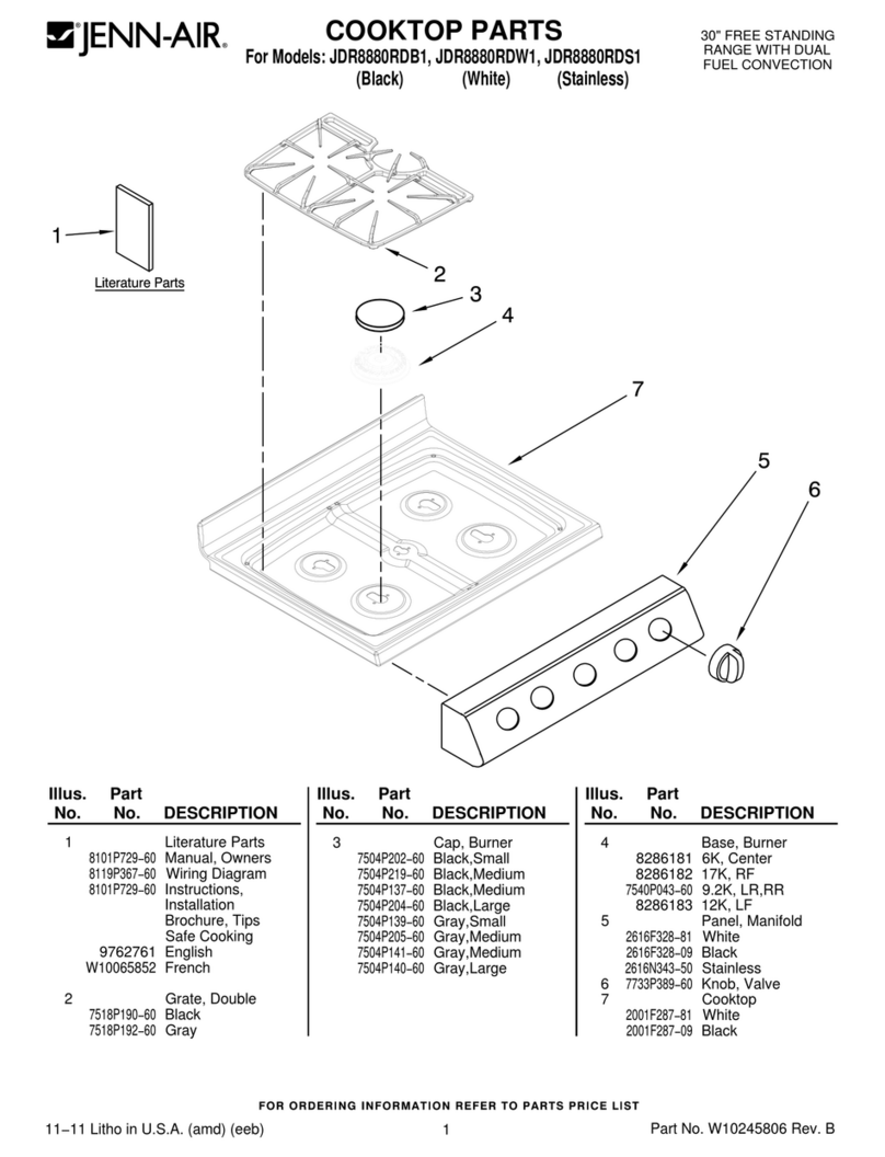 Jenn-Air JDR8880RDB1 parts list