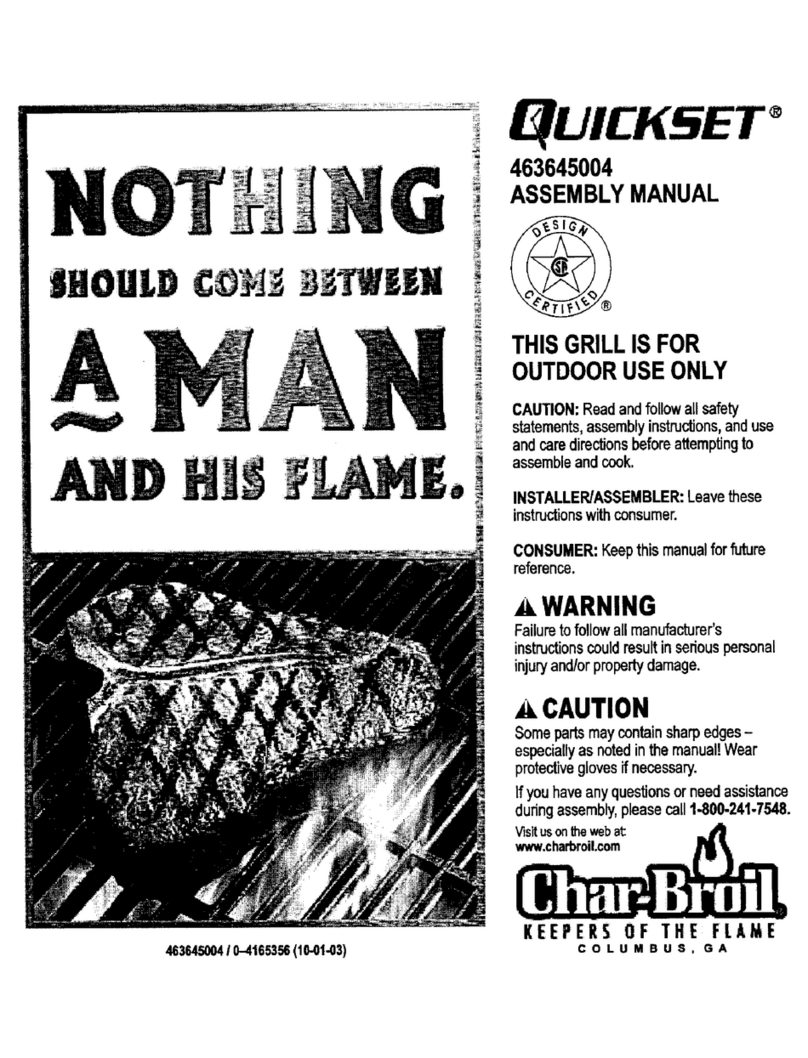 Char-Broil Quickset 463645004 Assembly Assembly manual Char-Broil Quickset 463645004 Assembly Assembly manual