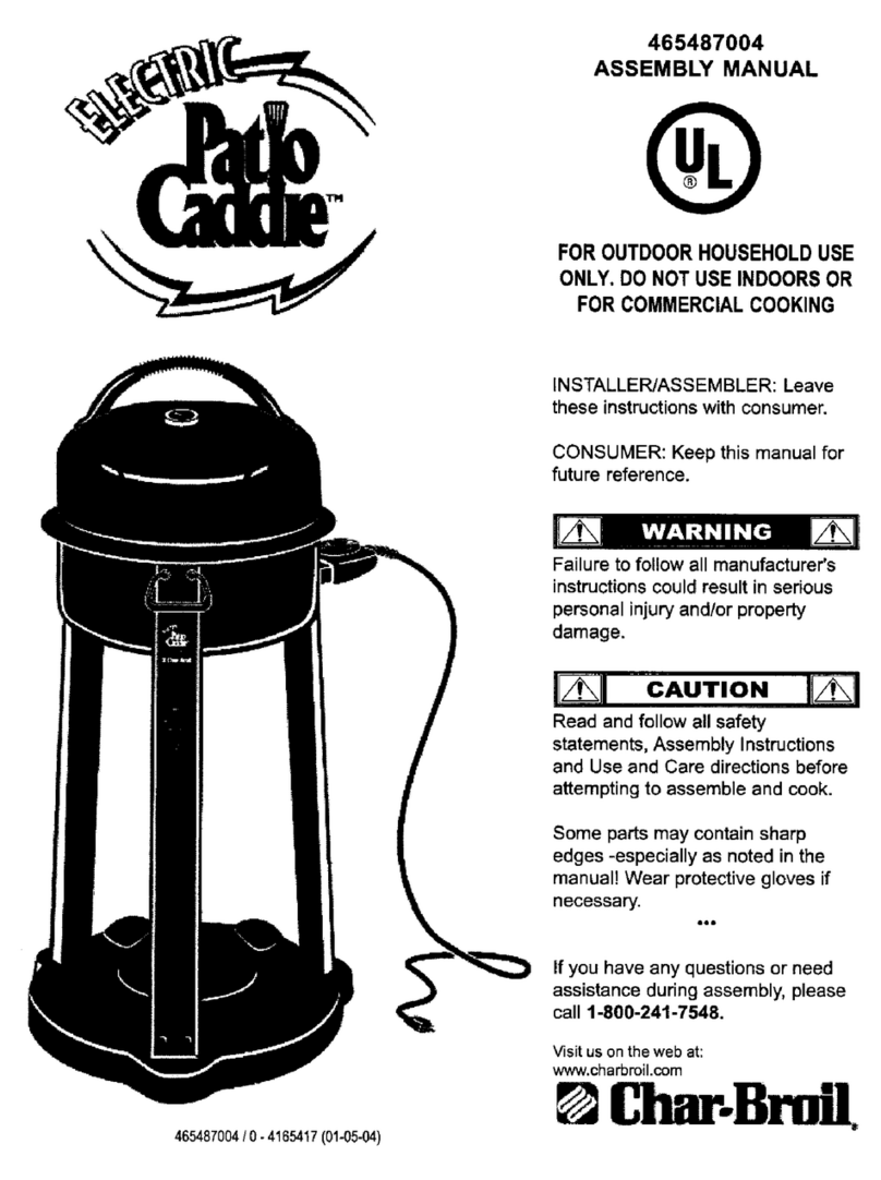 Char-Broil Patio Caddle 465487004 Assembly User manual