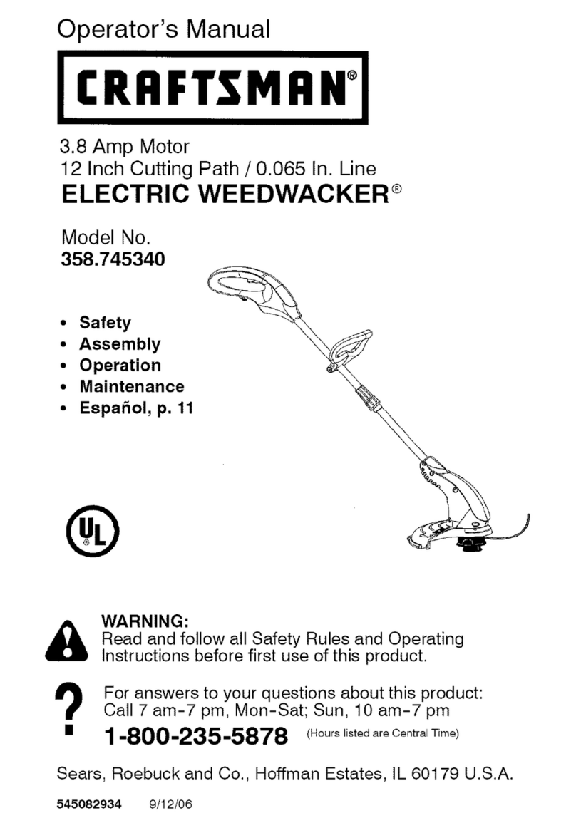 Craftsman WEEDWACKER 358.745340 User manual