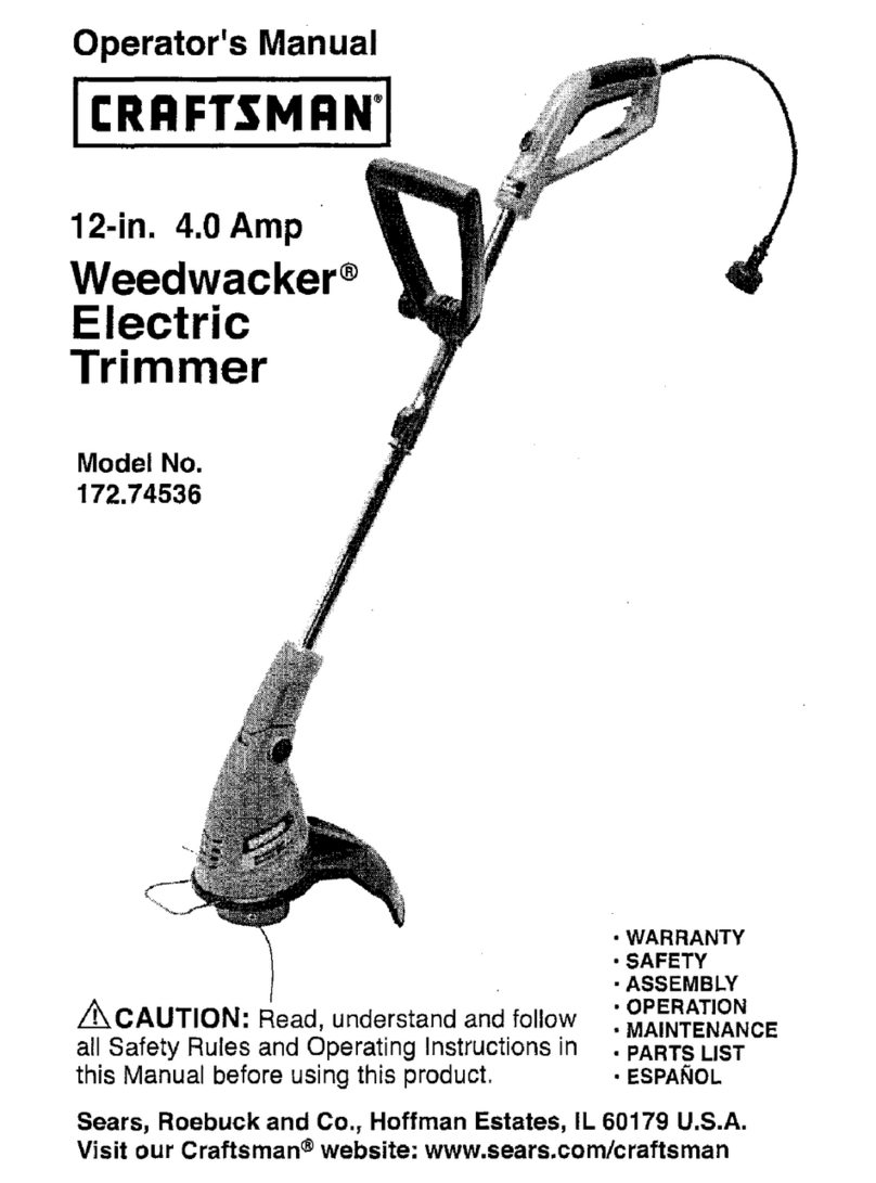 Craftsman Weedwacker 172.74536 User manual