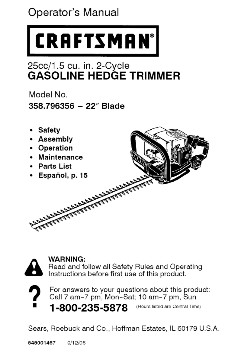 Craftsman 358.796356 - 22" Blade Operator's manual