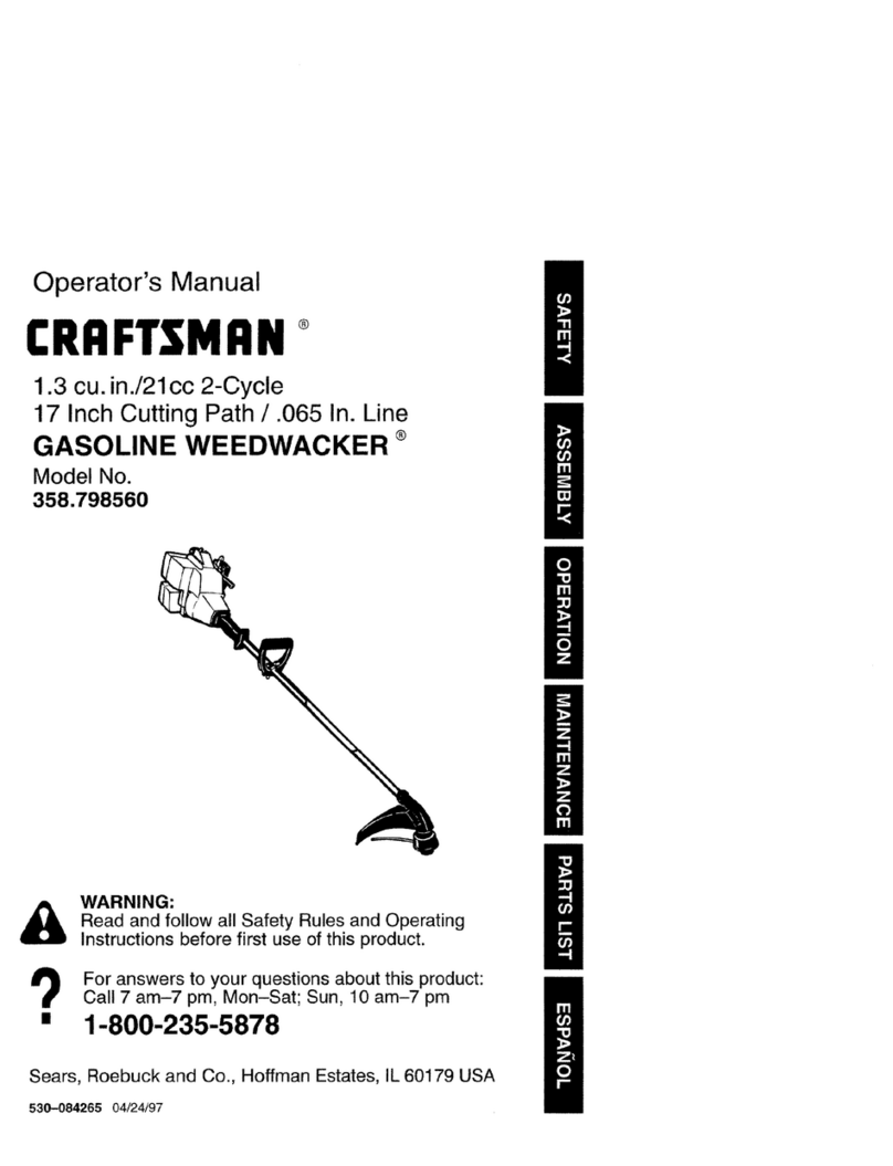 Craftsman WEEDWACKER 358.798560 User manual