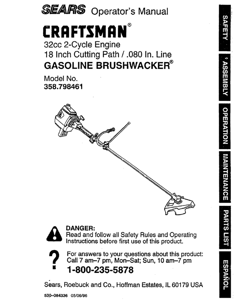 Craftsman BRUSHWACKER 358.798461 Operator's manual