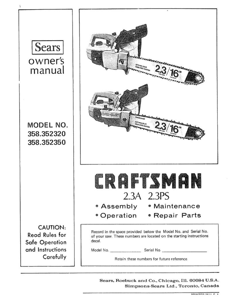 Sears Craftsman 358.352320 User manual Sears Craftsman 358.352320 User manual
