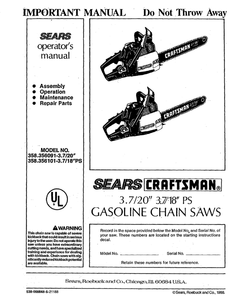 Sears Craftsman 358.356091 Operating manual Sears Craftsman 358.356091 Operating manual