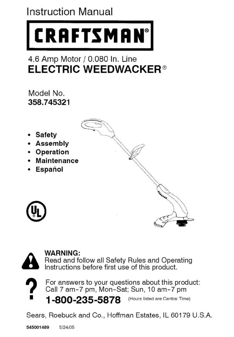 Craftsman WEEDWACKER 358.745321 instruction manual