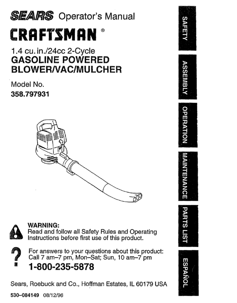Craftsman 358.797931 Operator's manual
