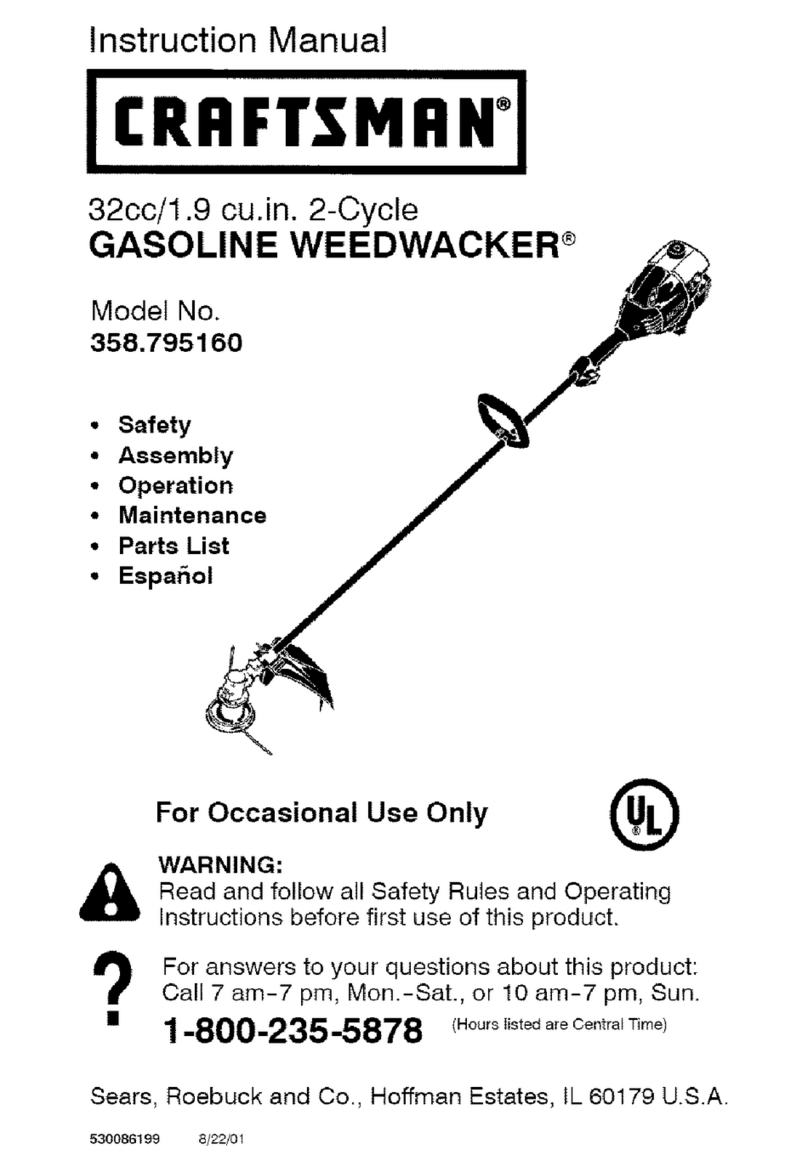 Craftsman WEEDWACKER 358.795160 User manual