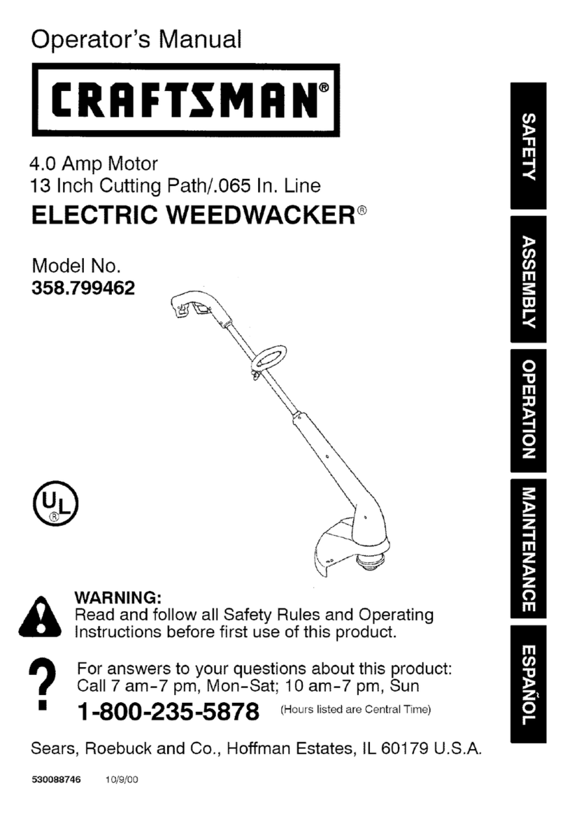 Craftsman WEEDWACKER 358.799462 User manual