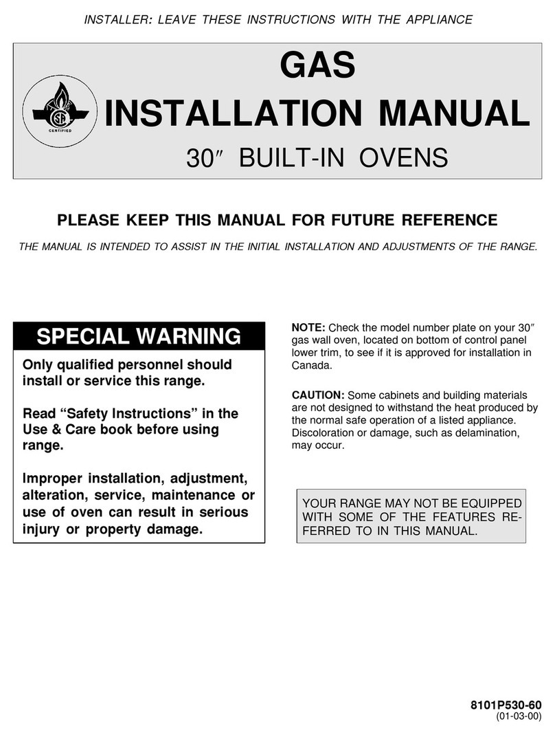 Jenn-Air JGW8130DDB - 30" Single Gas Wall Oven7 installation manual