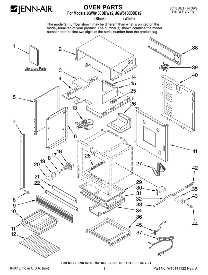 Jenn-Air JGW8130DDB12 parts list