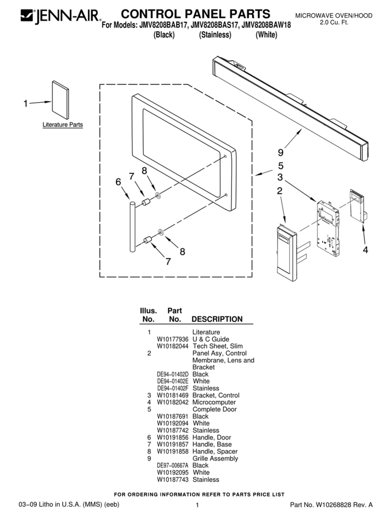 Jenn-Air JMV8208BAB17 parts list