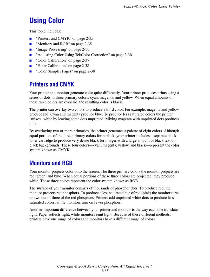 Xerox Phaser 7750 User manual