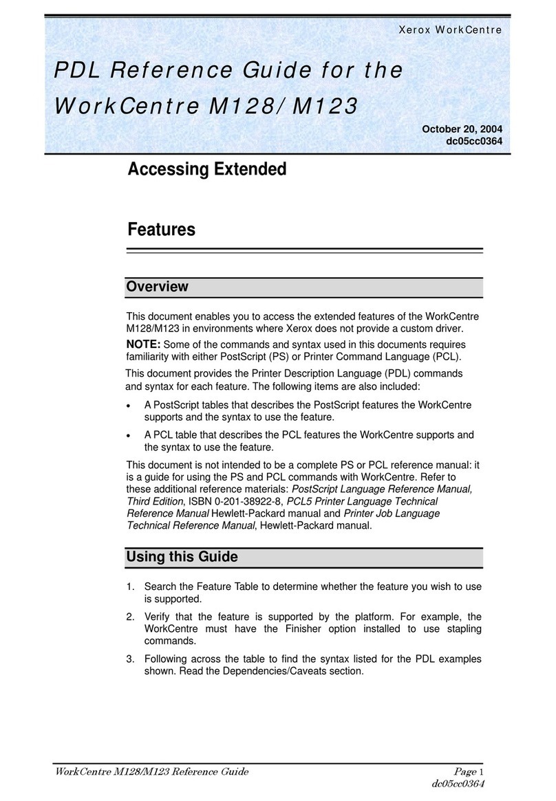 Xerox WorkCentre M128 User manual