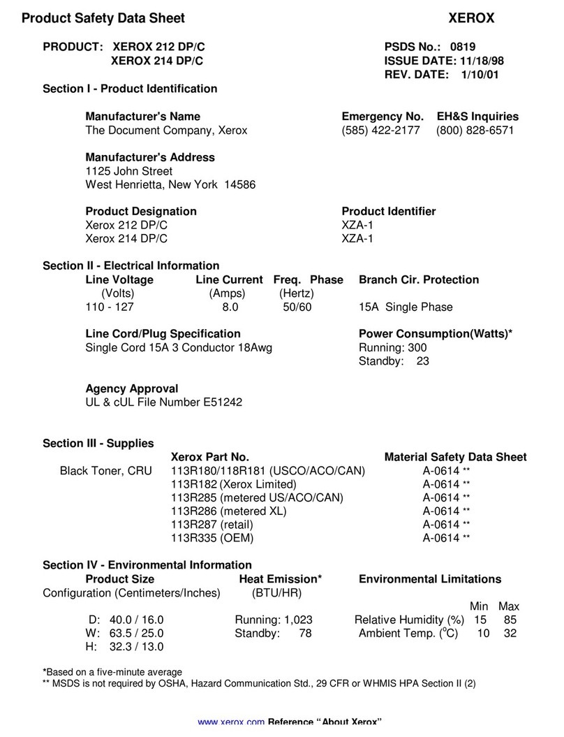 Xerox 212 DP/C Instruction Manual