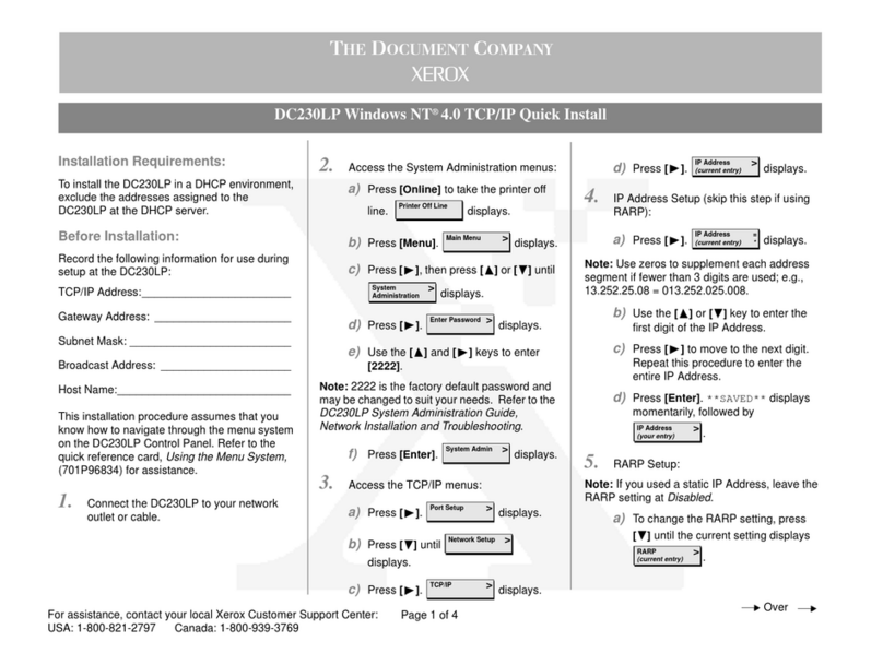 Xerox DC230LP Instructions for use