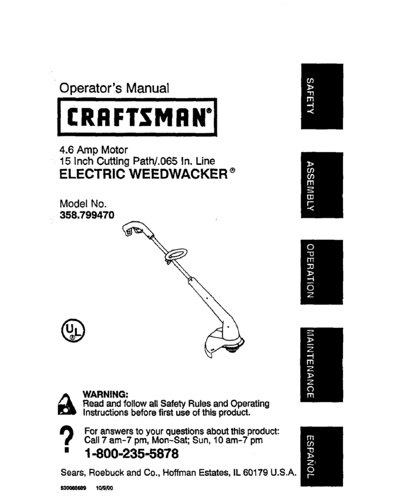 Craftsman WEEDWACKER 358.799470 User manual