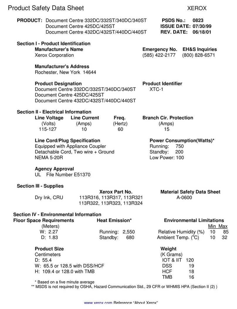 Xerox Document Centre 332ST Instruction Manual