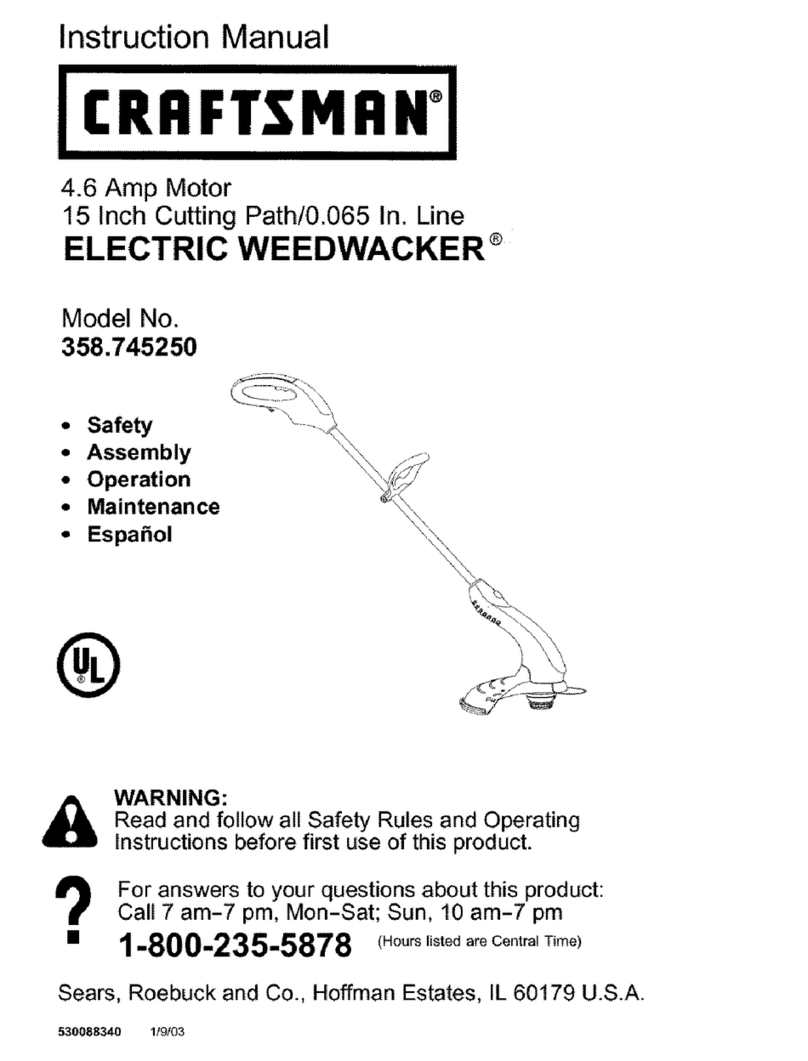 Craftsman WEEDWACKER 358.745250 User manual