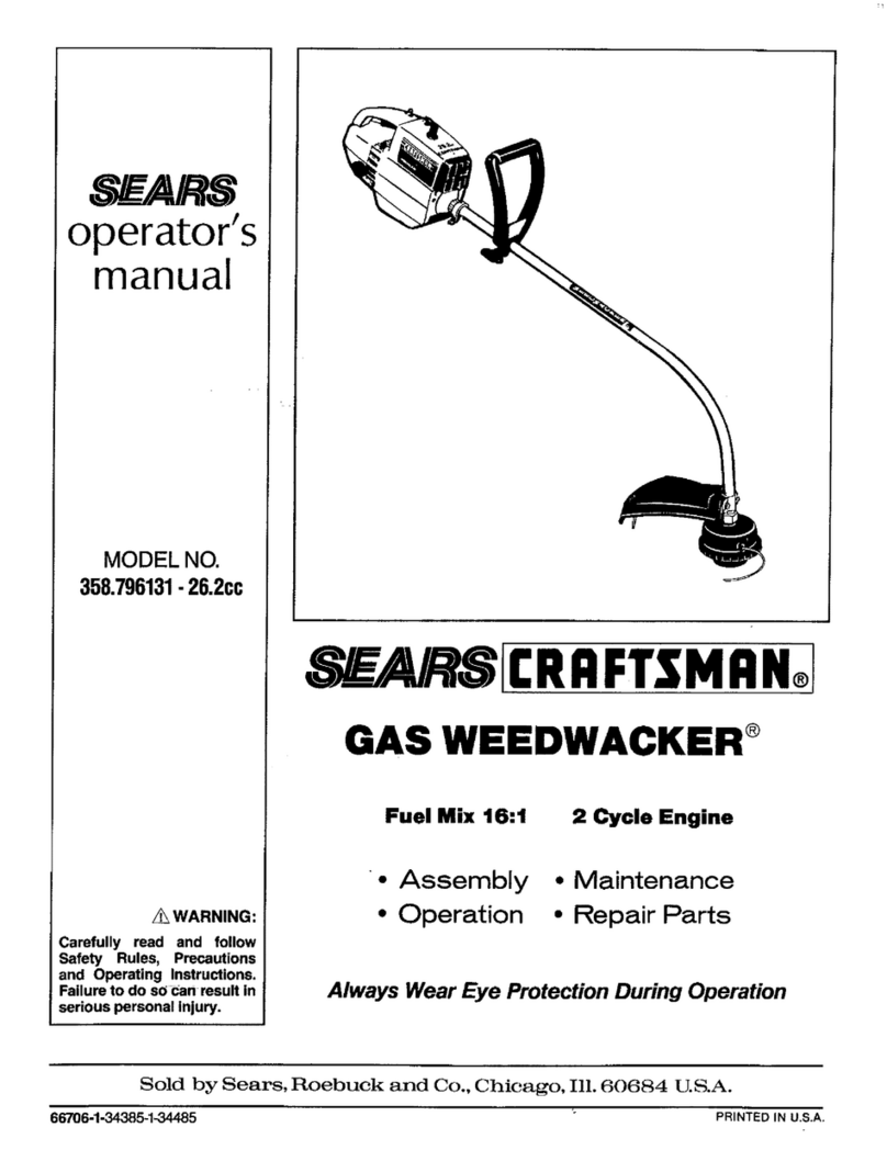Craftsman 358.796131- 26.2cc Operator's manual