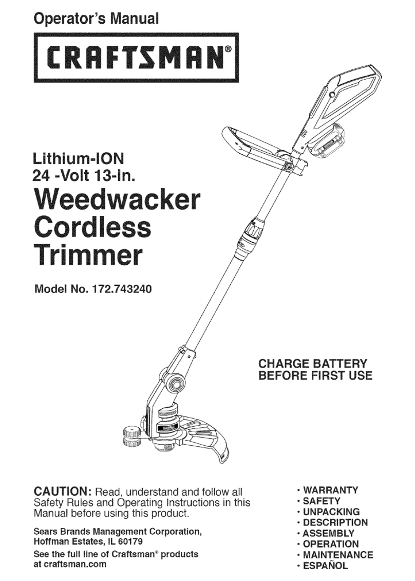Craftsman Weedwacker 172.743240 User manual