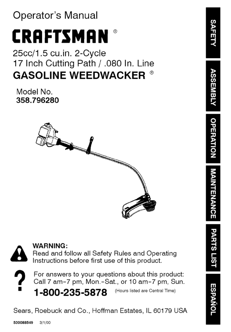 Craftsman WEEDWACKER 358.796280 User manual