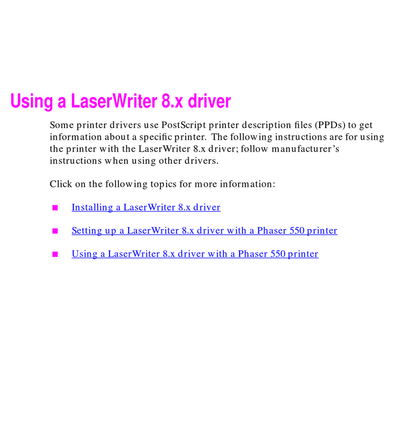 Xerox LaserWriter 8.x driver user guide