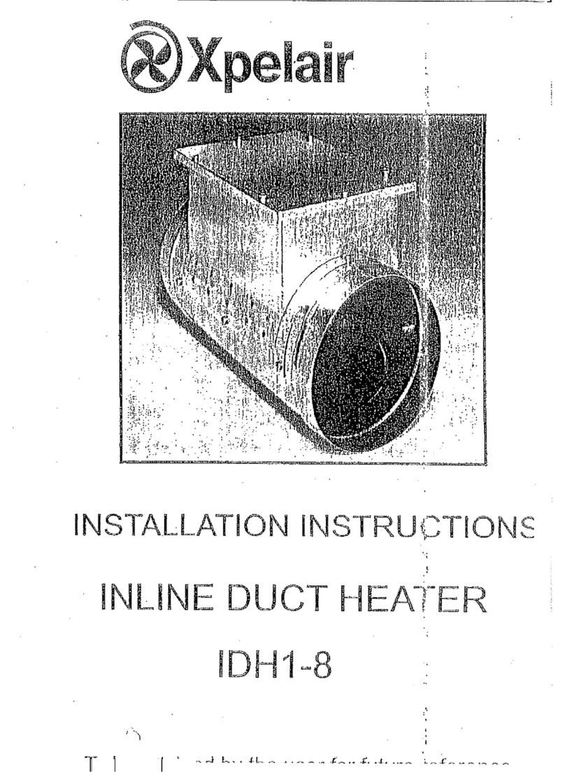 Xpelair IDH1-8 installation instructions