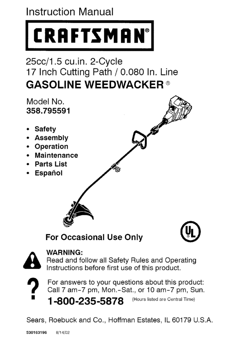 Craftsman WEEDWACKER 358.795591 instruction manual