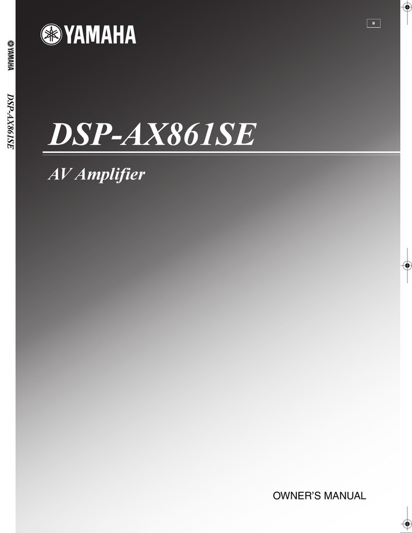 Yamaha DSP-AX861SE User manual