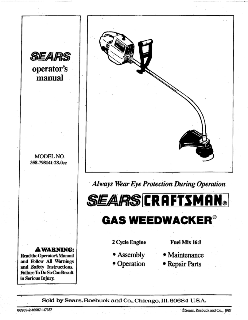 Craftsman Weedwacker 358.798141-28.0cc owner's manual