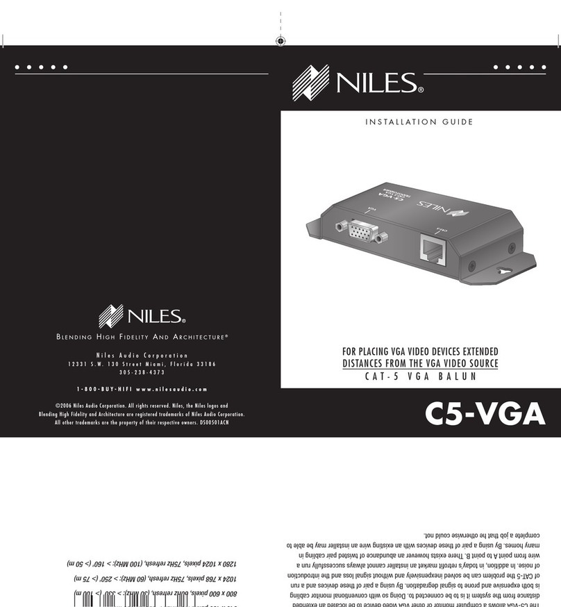 Niles C5-VGA User manual