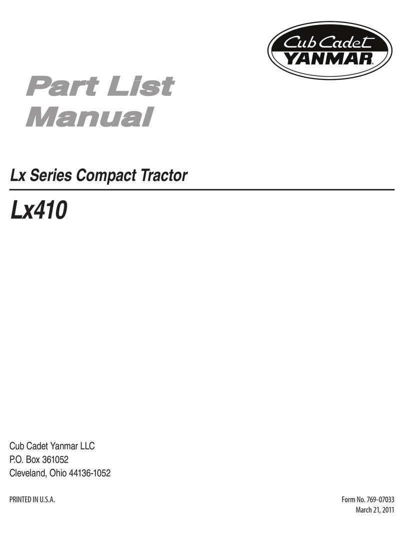 Cub Cadet Yanmar Lx410 Part list manual