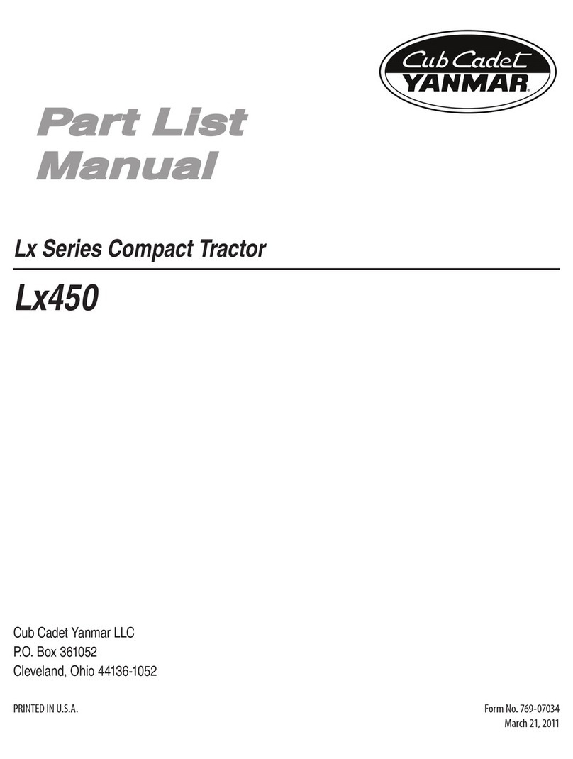 Cub Cadet Yanmar Lx450 Part list manual