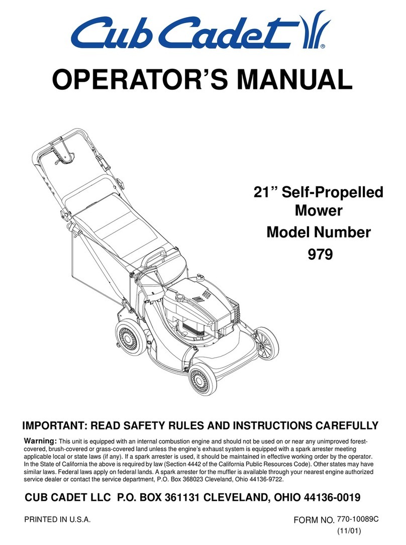 Cub Cadet 979 User manual