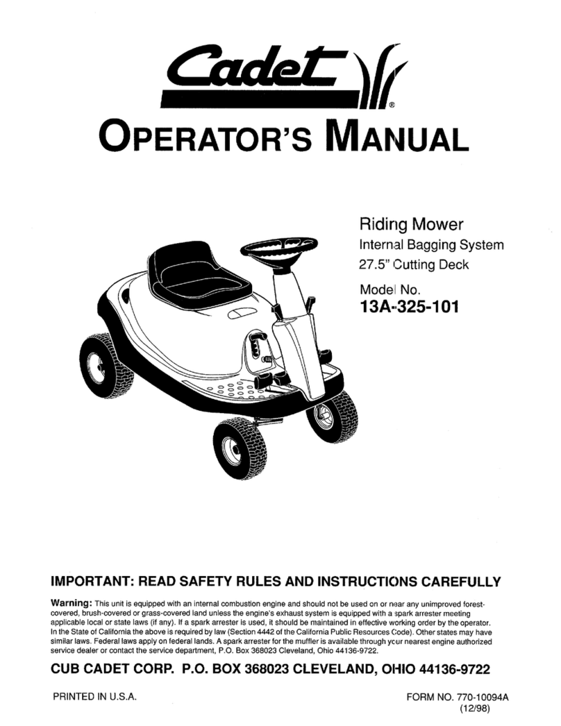 Cadet 13A-325-101 User manual Cadet 13A-325-101 User manual