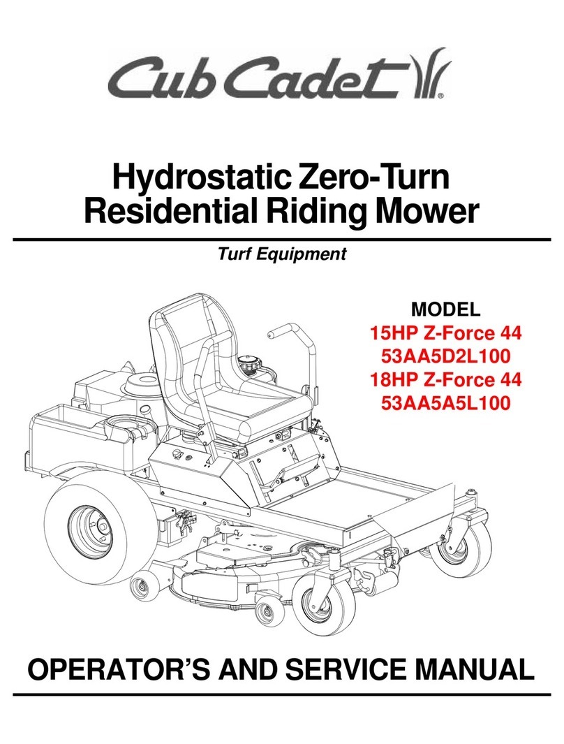 Cub Cadet 15HP Z-Force 44 53AA5D2L100 Operating manual