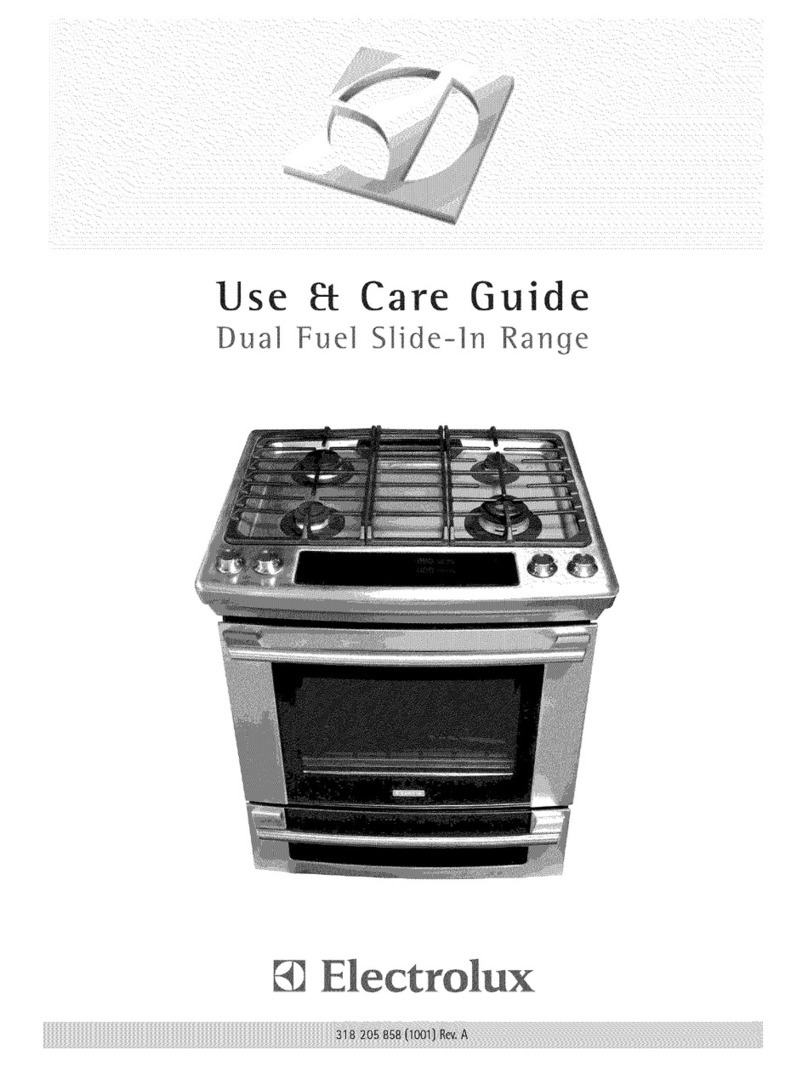 Electrolux Dual Fuel Slide-In Range User manual