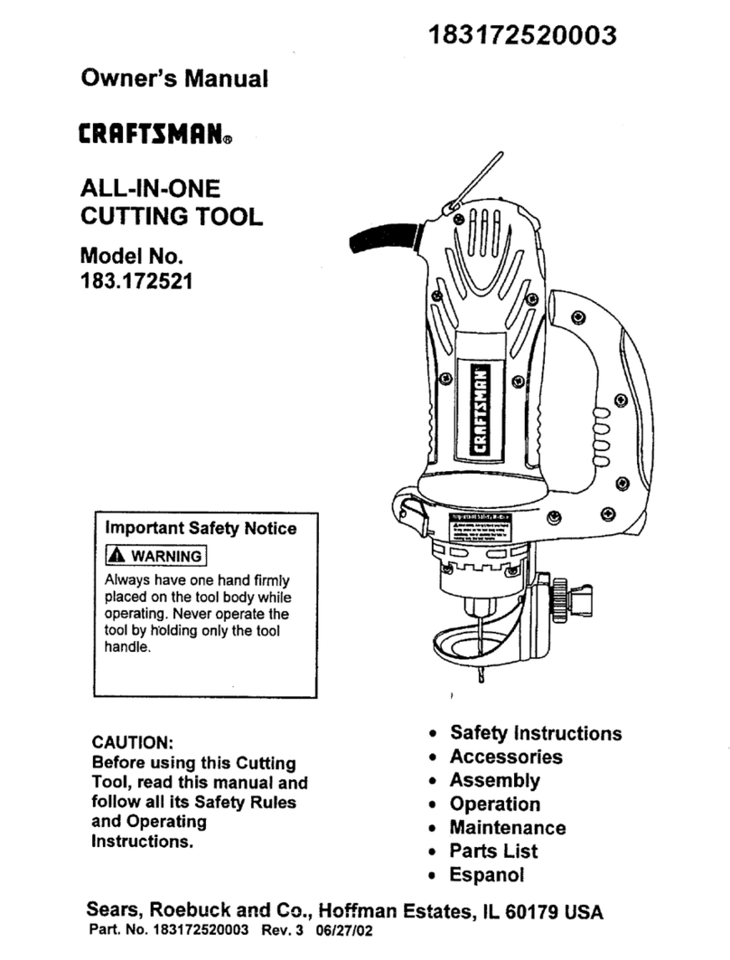 Craftsman 183.172521 User manual
