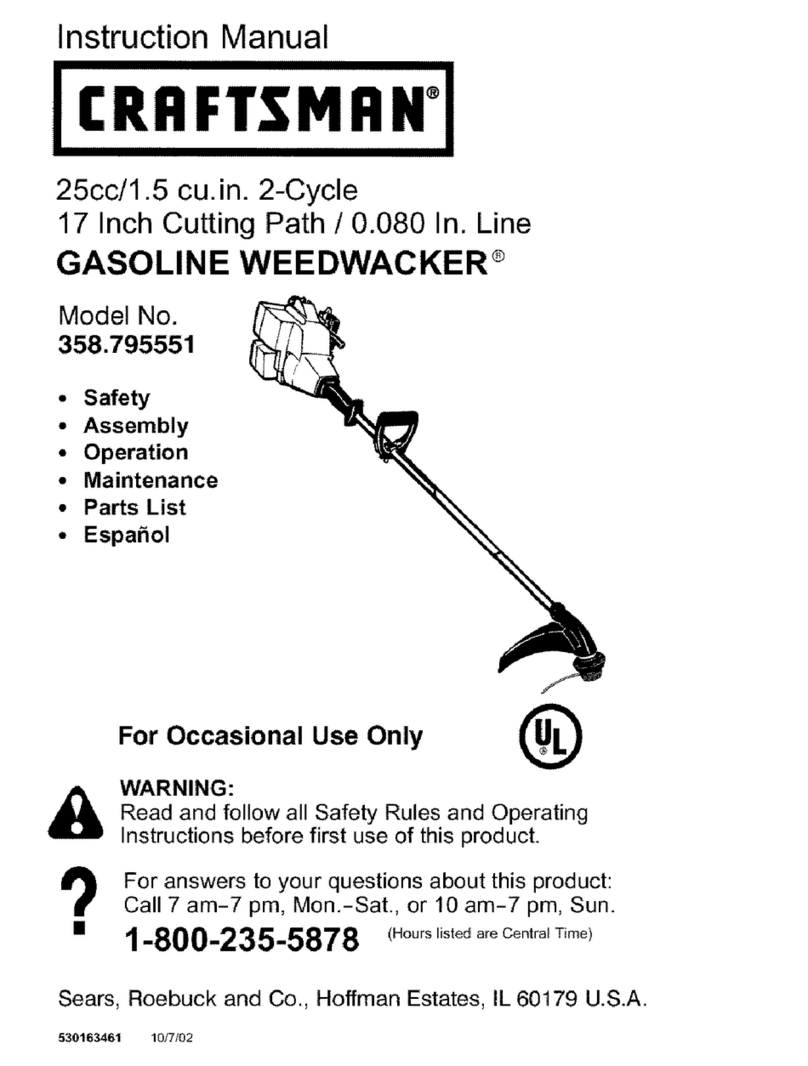 Craftsman WEEDWACKER 358.795551 User manual