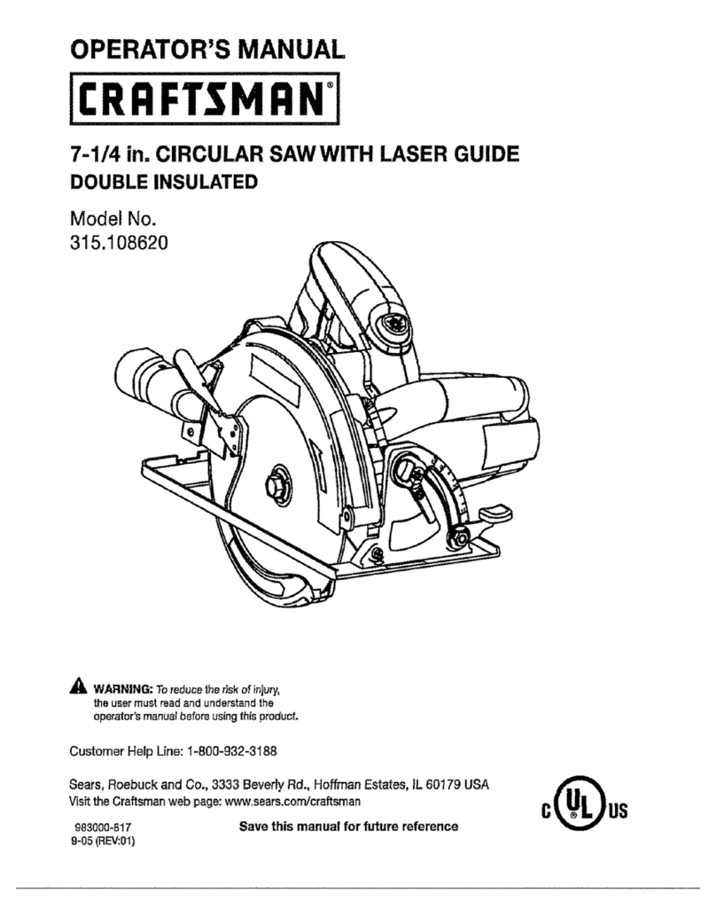 Craftsman 315.108620 User manual