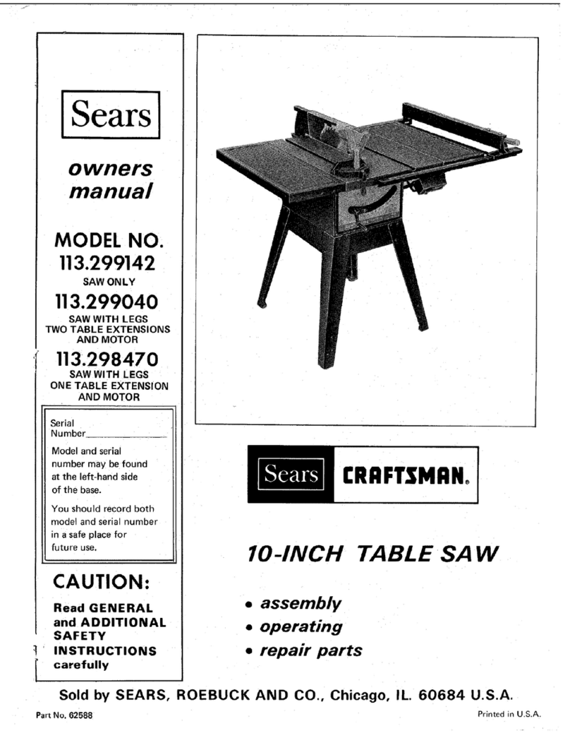 Sears Craftsman 113.299040 owner's manual