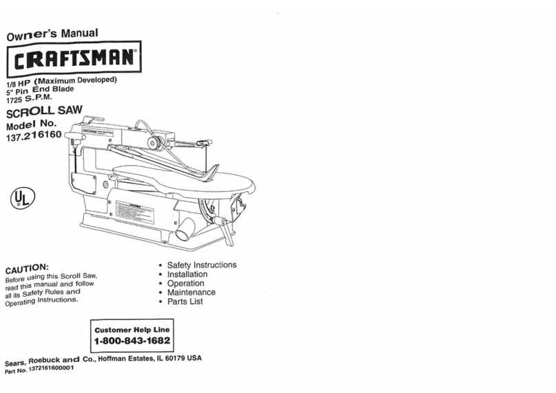Craftsman 137.216160 owner's manual