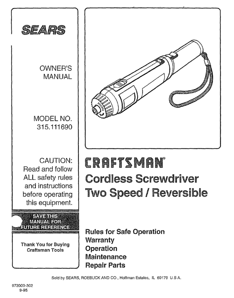 Craftsman 315.111690 User manual