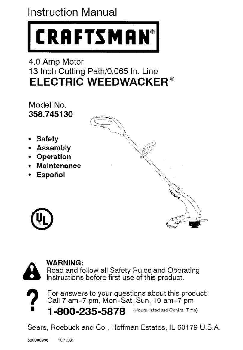 Craftsman WEEDWACKER 358.745130 instruction manual
