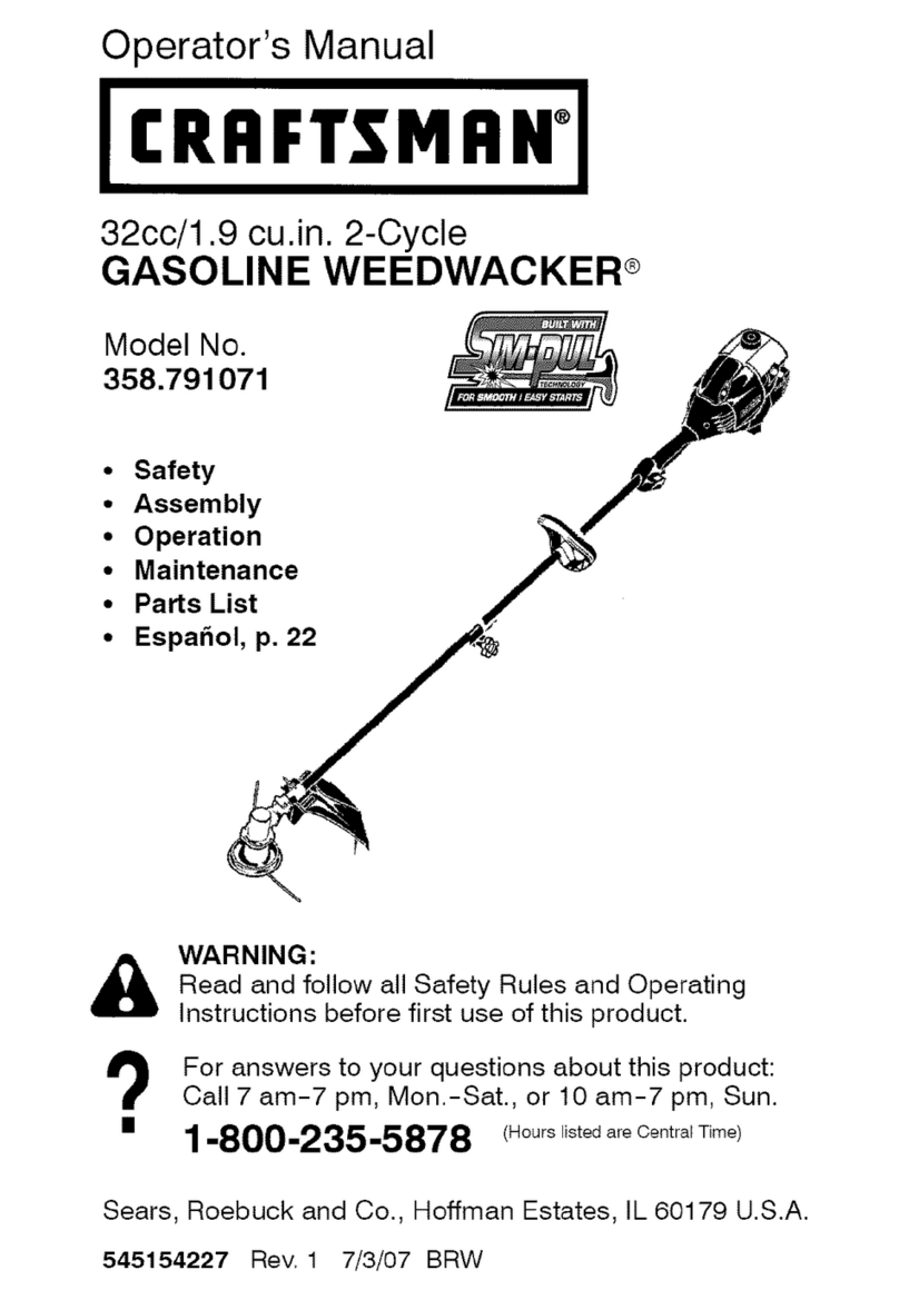 Craftsman WEEDWACKER 358.791071 User manual