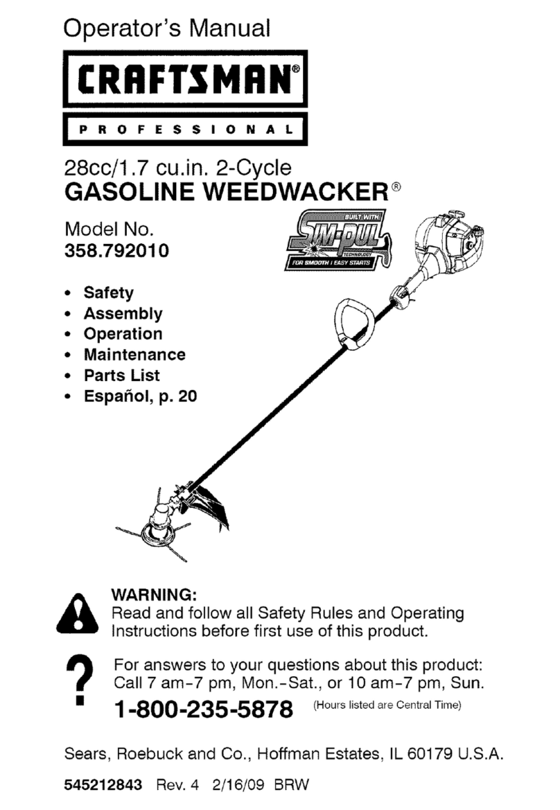 Craftsman WEEDWACKER 358.792010 User manual