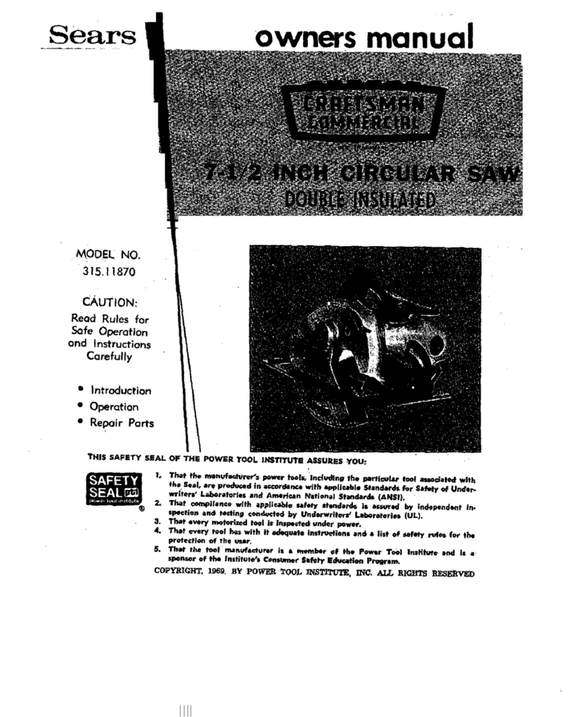 Craftsman 315.11870 User manual
